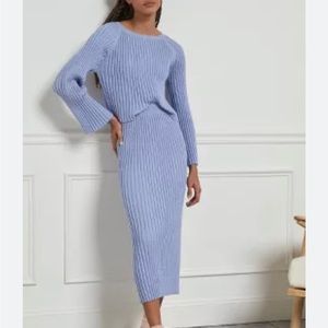 ANTHROPOLOGIE Kingsley Sweater Set Lavender XS NWT